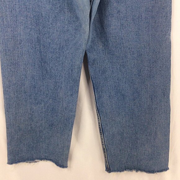 VTG Levis Silvertab Wide Leg Jeans Womens 14 Baggy Skate Y2K 90s Frayed Hem - Picture 6 of 7
